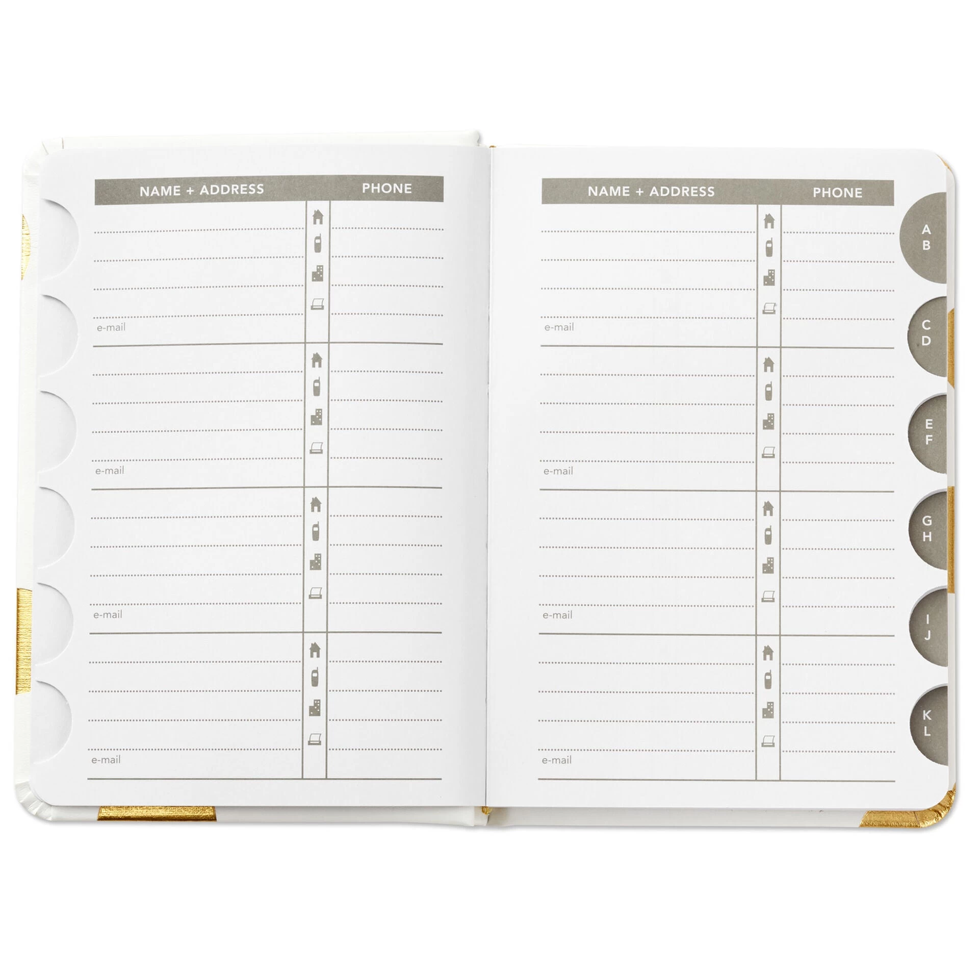 Hallmark Gold Polka Dots Address Book 4 Hallmark Gold Polka Dots Address Book - Image 2