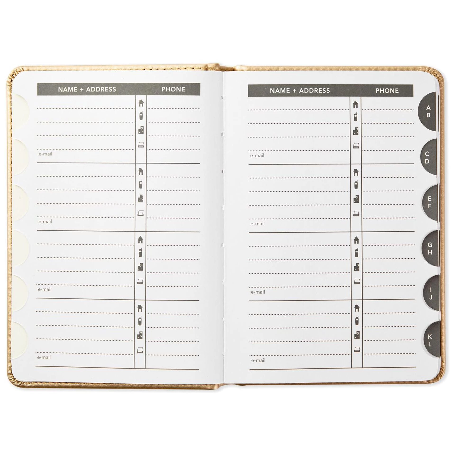 Hallmark Satin Gold Address Book 4 Hallmark Satin Gold Address Book - Image 2