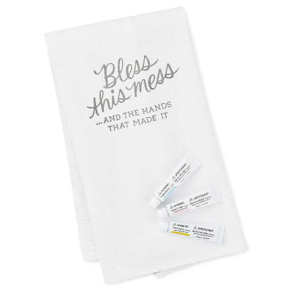 Hallmark Bless This Mess Tea Towel Handprint Kit 3 Hallmark Bless This Mess Tea Towel Handprint Kit