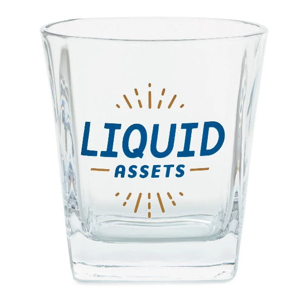 Hallmark Liquid Assets Lowball Glass, 15 Oz. 3 Hallmark Liquid Assets Lowball Glass, 15 Oz.