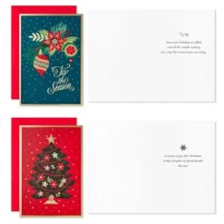 Hallmark Festive Folk Art Boxed Christmas Cards Assortment, Pack Of 40 6 Hallmark Festive Folk Art Boxed Christmas Cards Assortment, Pack Of 40 -Toy Store 0001BXX1027 2