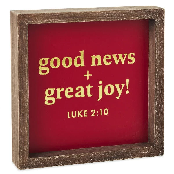 Hallmark DaySpring Candace Cameron Bure Good News Great Joy Wood Quote Sign, 7x7 3 Hallmark DaySpring Candace Cameron Bure Good News Great Joy Wood Quote Sign, 7x7