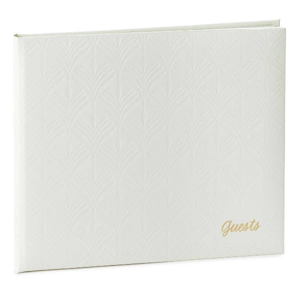 Hallmark Ivory Botanical Pattern Guest Book 3 Hallmark Ivory Botanical Pattern Guest Book