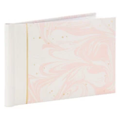 Hallmark Pink And White Marble Slim Photo Album