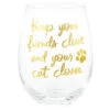 Hallmark Keep Your Cat Closer Stemless Wine Glass, 17 Oz. -Toy Store 0001FUR1030