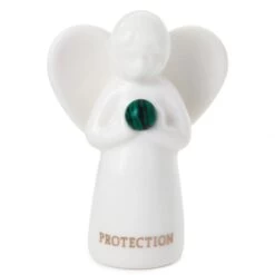 Hallmark Malachite Angel Of Protection Mini Angel Figurine, 2"