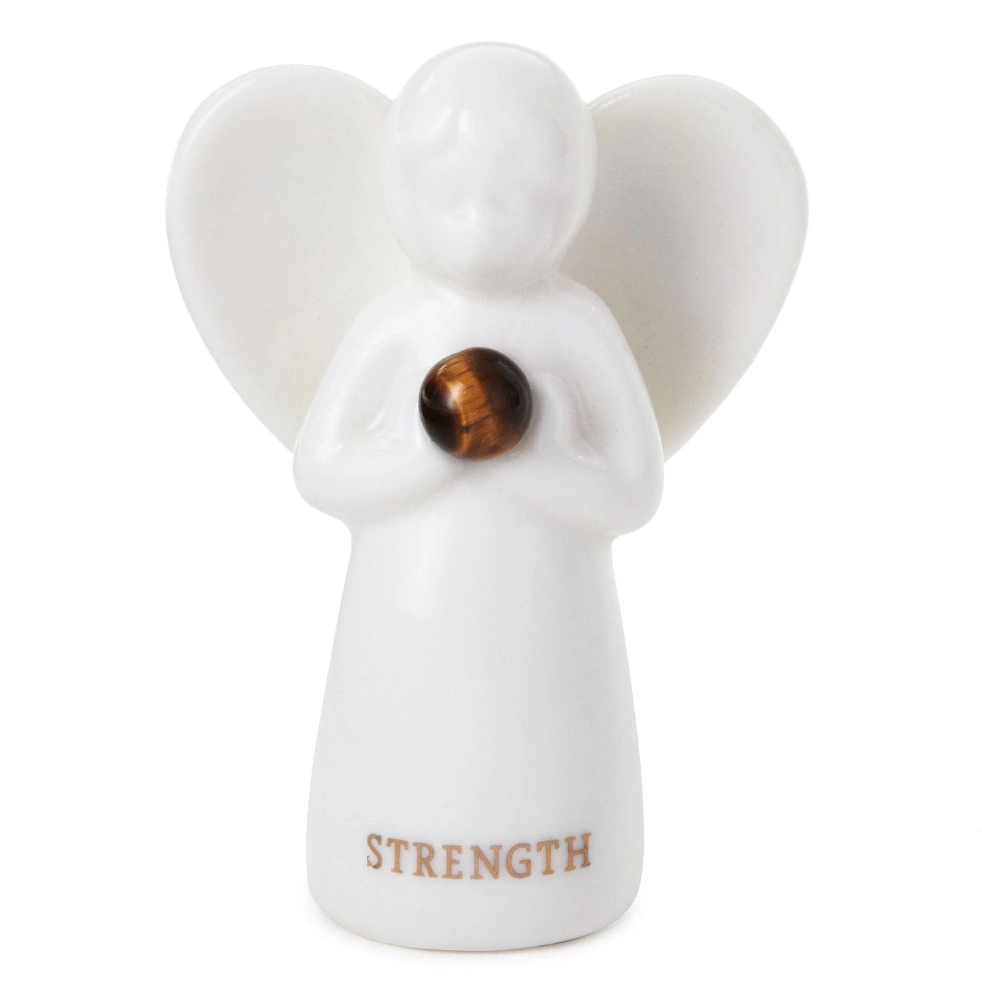 Hallmark Tiger Eye Angel Of Strength Mini Angel Figurine, 2" 3 Hallmark Tiger Eye Angel Of Strength Mini Angel Figurine, 2"