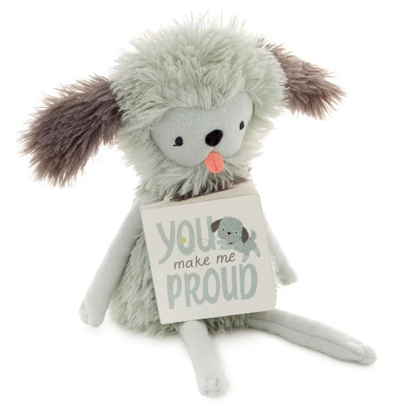 Hallmark MopTops Shaggy Dog Stuffed Animal With You Make Me Proud Board Book 3 Hallmark MopTops Shaggy Dog Stuffed Animal With You Make Me Proud Board Book