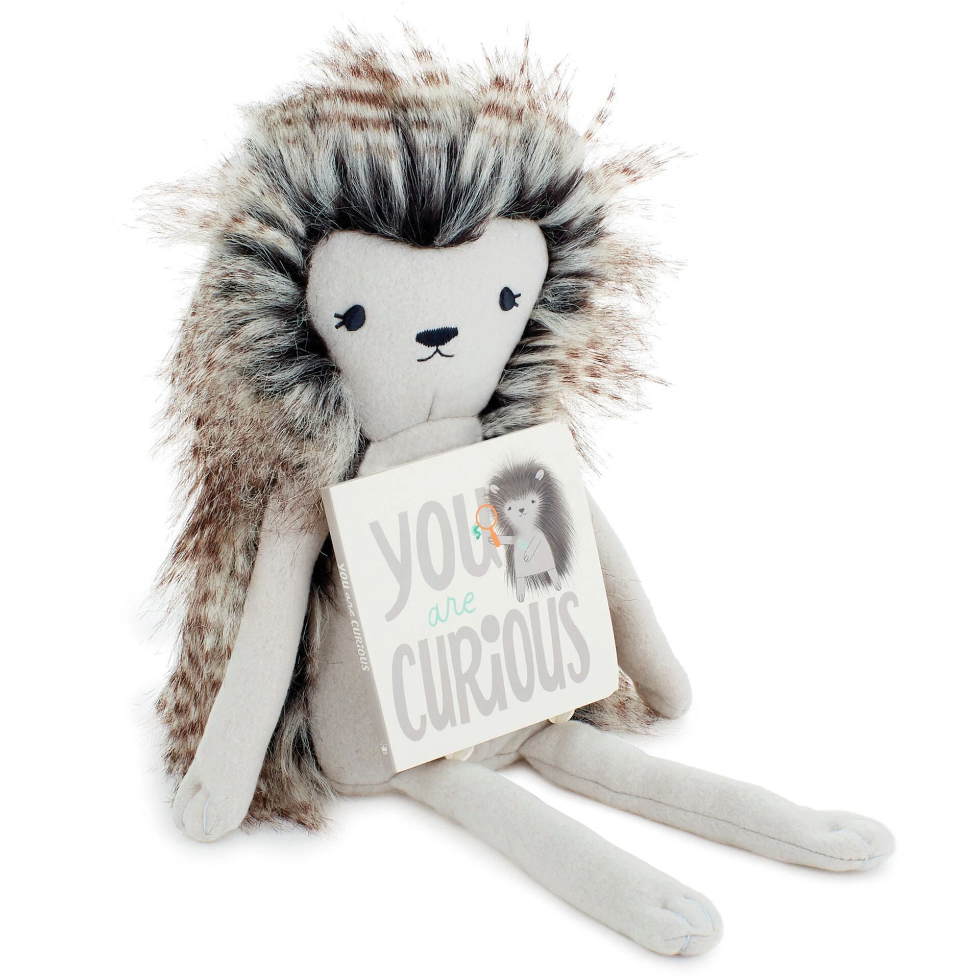 Hallmark MopTops Porcupine Stuffed Animal With You Are Curious Board Book 3 Hallmark MopTops Porcupine Stuffed Animal With You Are Curious Board Book
