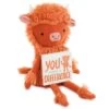 Hallmark MopTops Highland Cow Stuffed Animal With You Make A Difference Board Book -Toy Store 0001KID1537