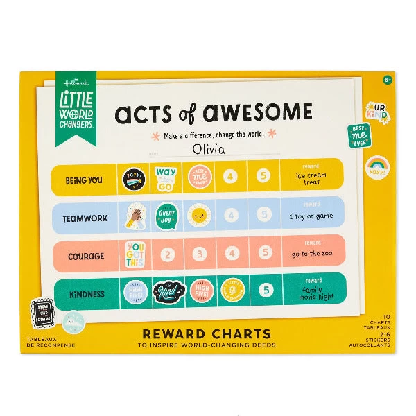 Hallmark Little World Changers™ Acts Of Awesome Reward Charts 3 Hallmark Little World Changers™ Acts Of Awesome Reward Charts
