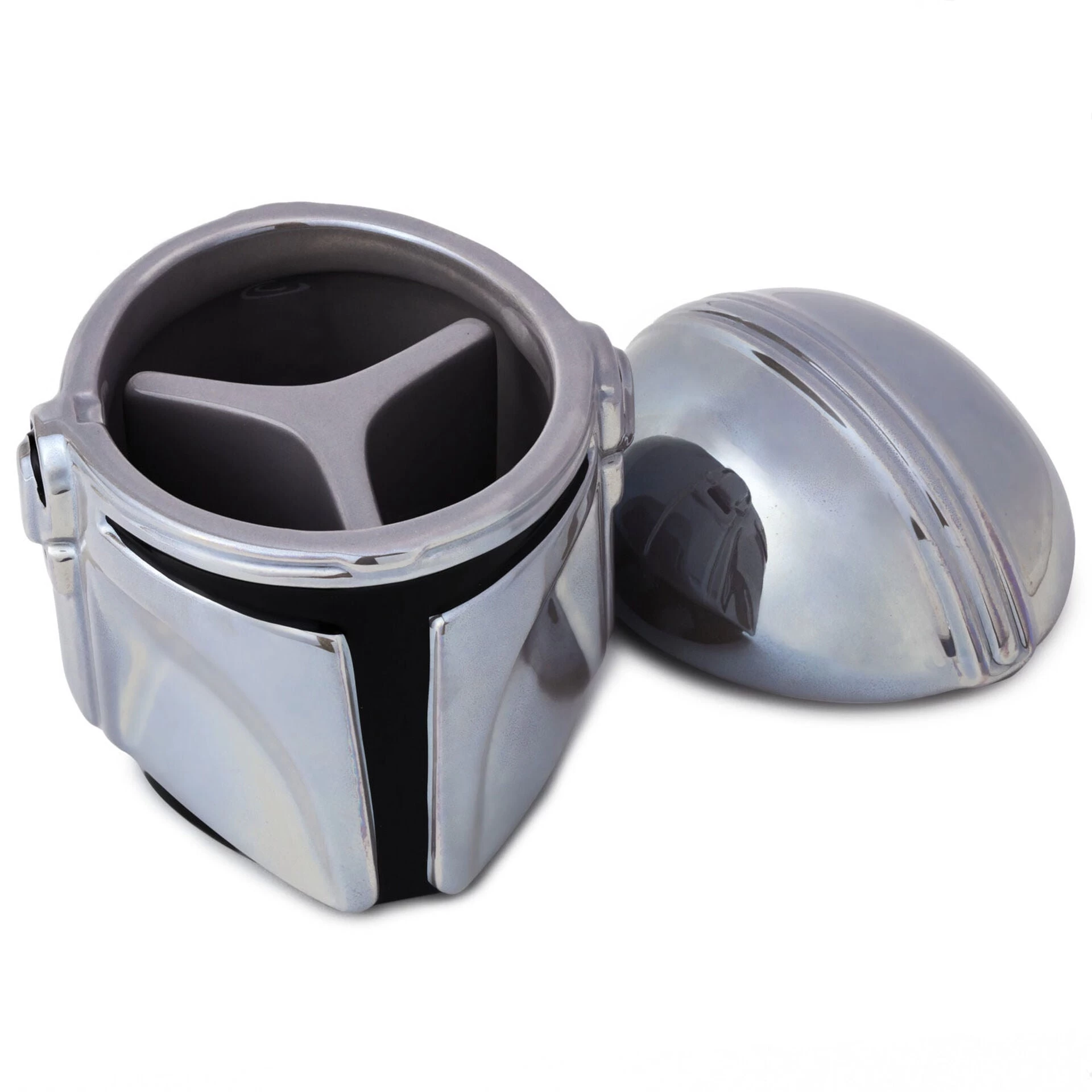 Hallmark Star Wars: The Mandalorian™ Helmet Sculpted Ceramic Caddy 4 Hallmark Star Wars: The Mandalorian™ Helmet Sculpted Ceramic Caddy - Image 2
