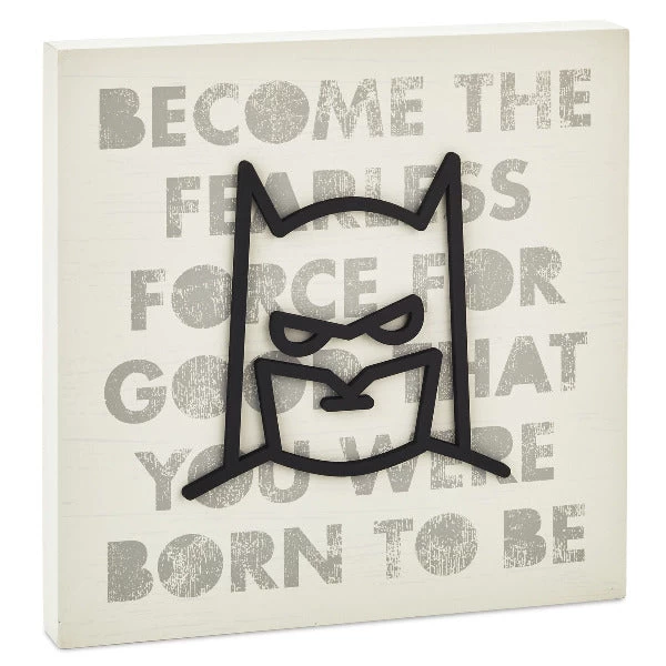 Hallmark DC Comics™ Batman™ Fearless Force Wood Quote Sign 3 Hallmark DC Comics™ Batman™ Fearless Force Wood Quote Sign