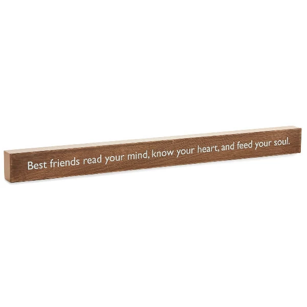 Hallmark Best Friends Read Your Mind Wood Quote Sign, 23.5x2 3 Hallmark Best Friends Read Your Mind Wood Quote Sign, 23.5x2