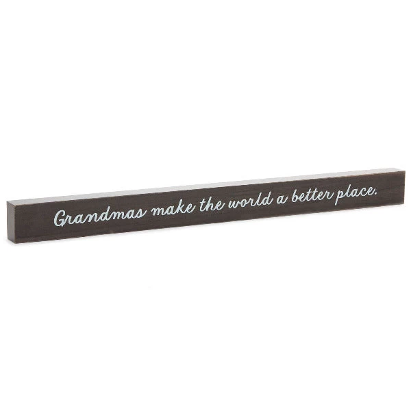 Hallmark Grandmas Make World Better Wood Quote Sign, 23.5x2 3 Hallmark Grandmas Make World Better Wood Quote Sign, 23.5x2