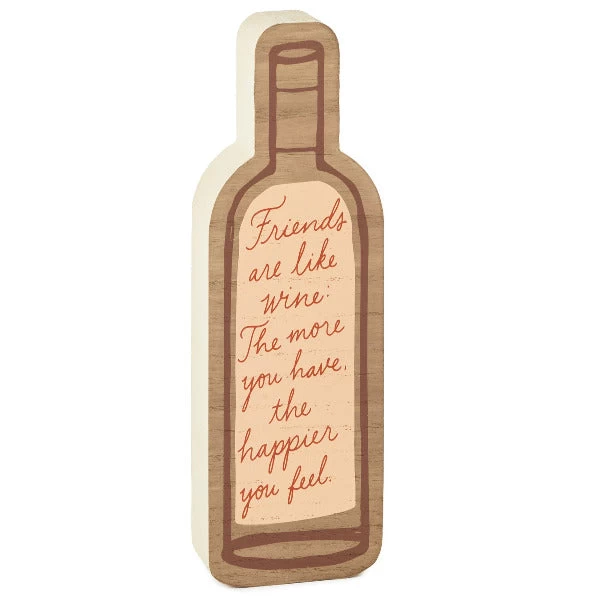 Hallmark Friends Are Like Wine Quote Sign, 3.5x11 3 Hallmark Friends Are Like Wine Quote Sign, 3.5x11