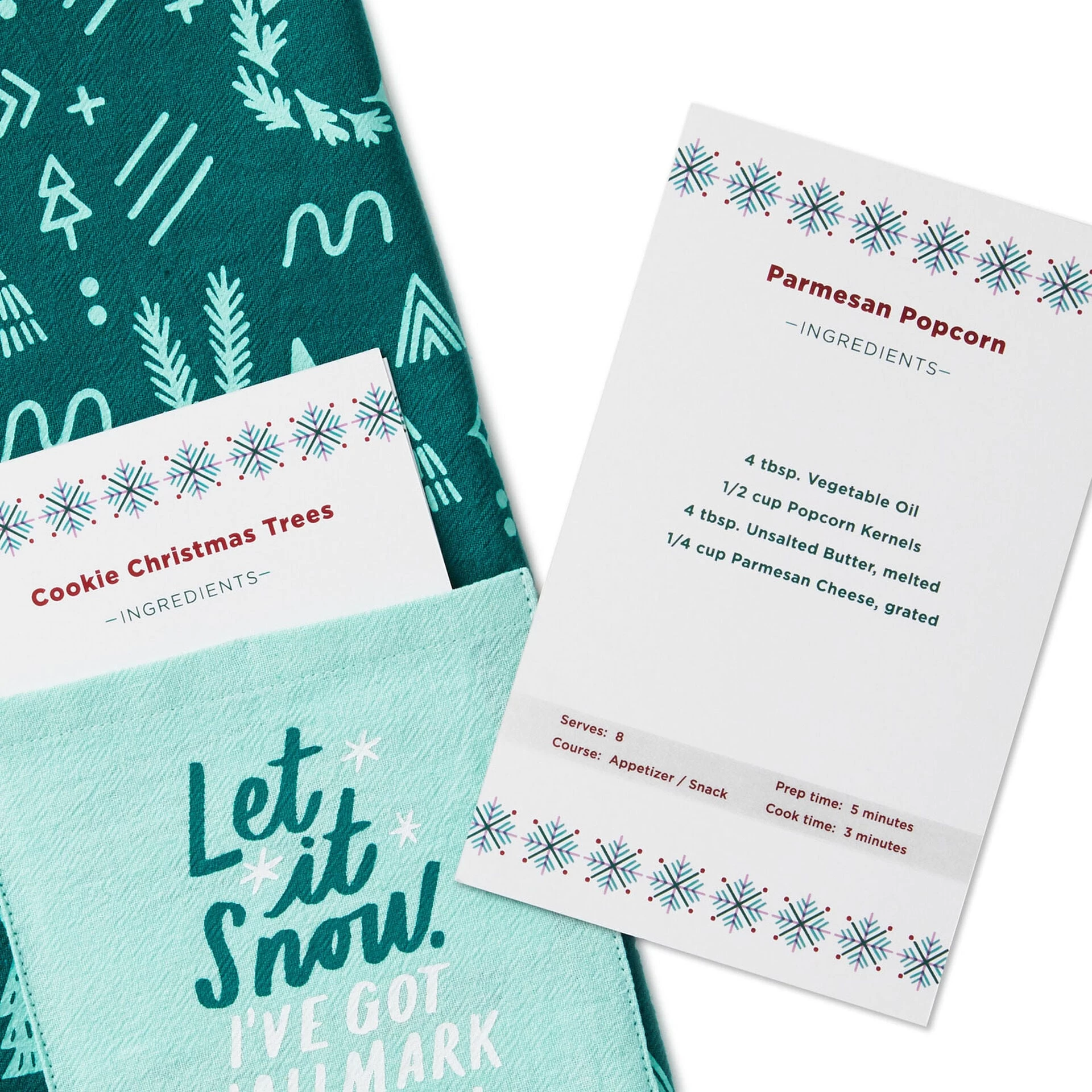 Hallmark Channel Let It Snow Tea Towel With Recipe Cards 4 Hallmark Channel Let It Snow Tea Towel With Recipe Cards - Image 2