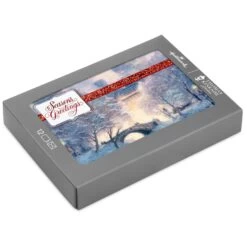 Hallmark Thomas Kinkade Central Park In Winter Boxed Christmas Cards, Pack Of 12