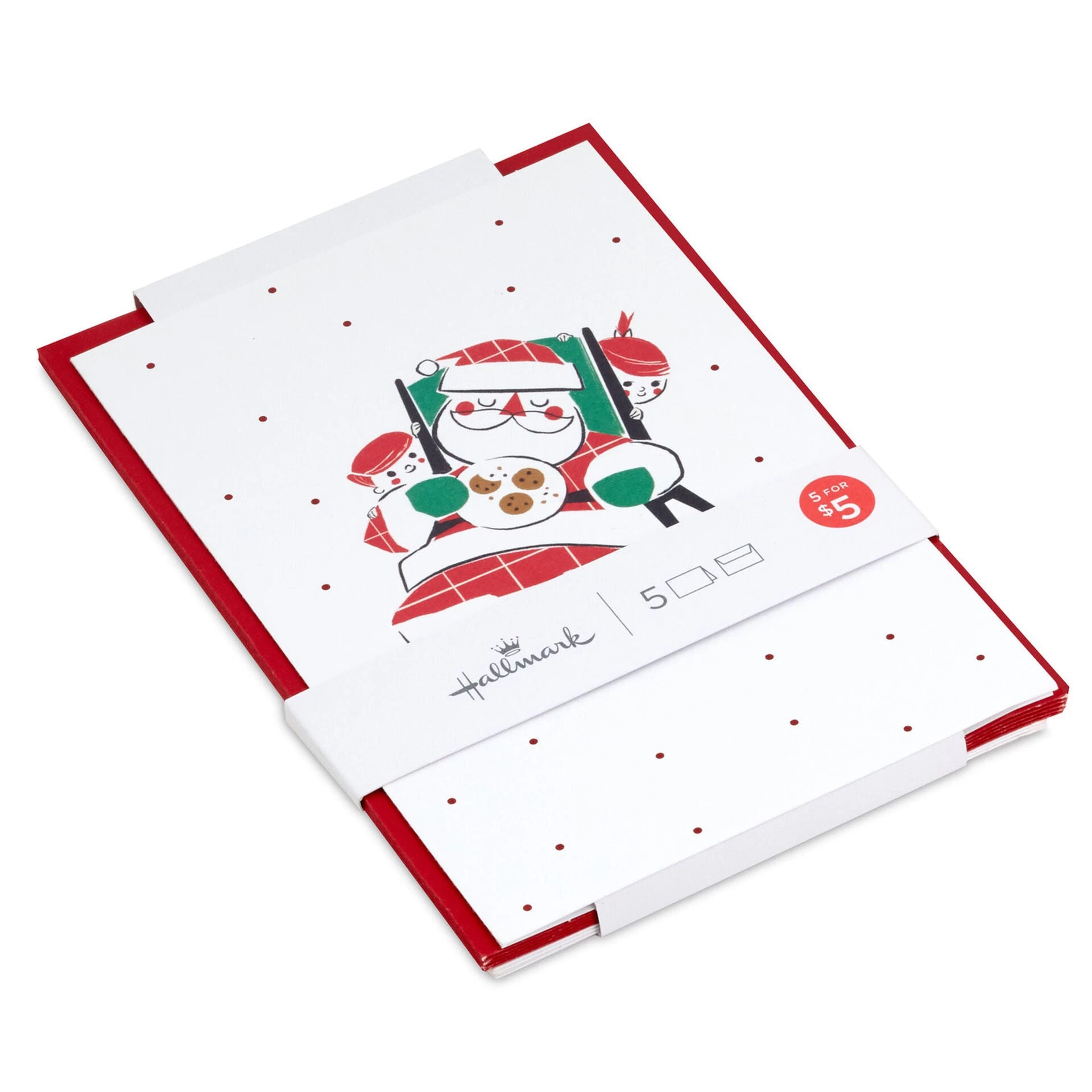 Hallmark Santa Tuckered Out Packaged Christmas Cards, Set Of 5 3 Hallmark Santa Tuckered Out Packaged Christmas Cards, Set Of 5