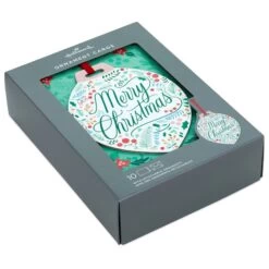 Hallmark Christmas Spirit Boxed Christmas Cards With Detachable Ornaments, Pack Of 10