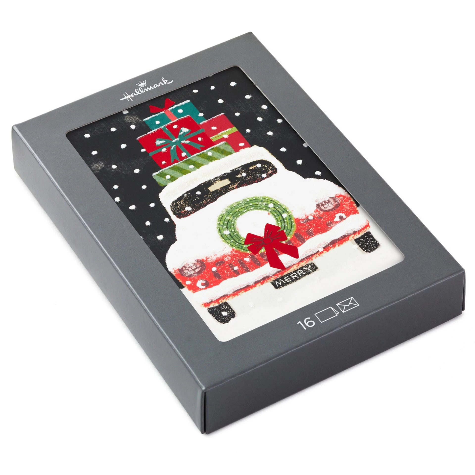 Hallmark Antique Car Loaded With Gifts Boxed Christmas Cards, Pack Of 16 3 Hallmark Antique Car Loaded With Gifts Boxed Christmas Cards, Pack Of 16