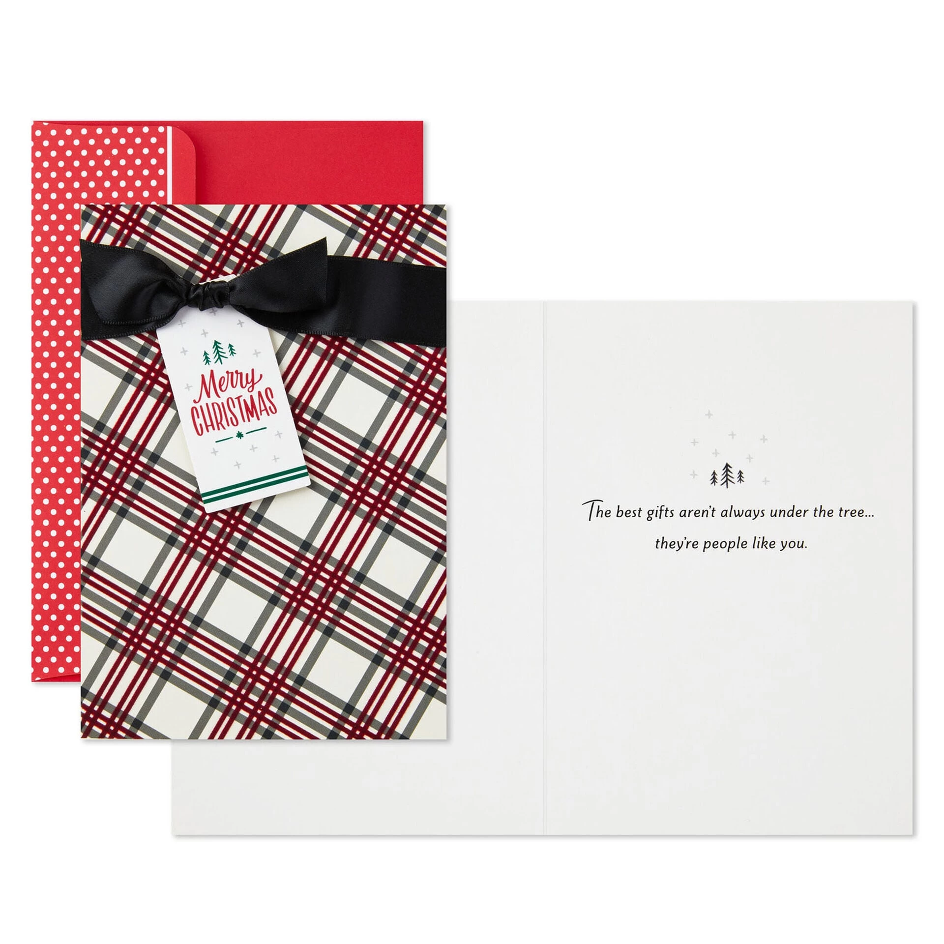 Hallmark Elegant Red Plaid Boxed Christmas Cards, Pack Of 12 4 Hallmark Elegant Red Plaid Boxed Christmas Cards, Pack Of 12 - Image 2