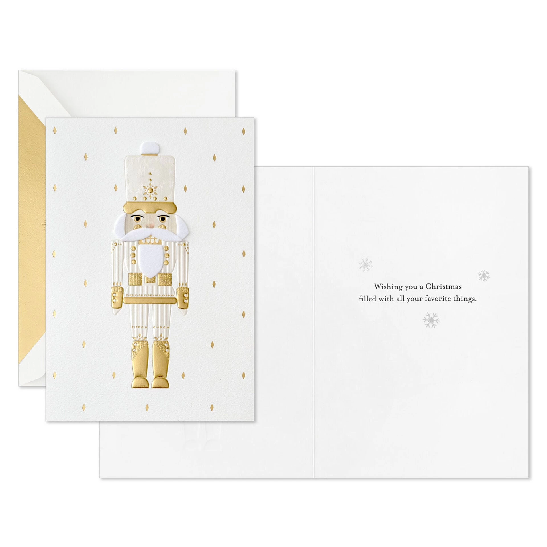 Hallmark Ivory And Gold Nutcracker Boxed Christmas Cards, Pack Of 10 4 Hallmark Ivory And Gold Nutcracker Boxed Christmas Cards, Pack Of 10 - Image 2