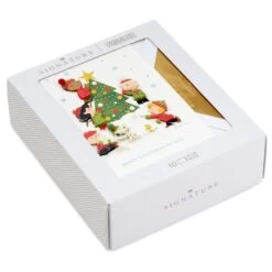 Hallmark Peanuts® Christmas Tree Decorating Boxed Christmas Cards, Pack Of 10