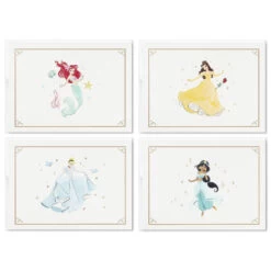 Hallmark Disney Princess Assorted Boxed Blank Note Cards Multipack, Pack Of 24