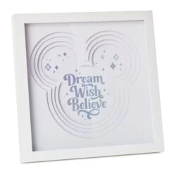 Hallmark Disney 100 Years Of Wonder Dream Wish Believe Framed Art, 10.5x10.5