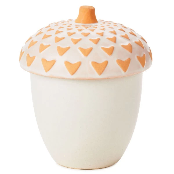 Hallmark Acorn Teakwood Ceramic Candle, 8 Oz. 3 Hallmark Acorn Teakwood Ceramic Candle, 8 Oz.