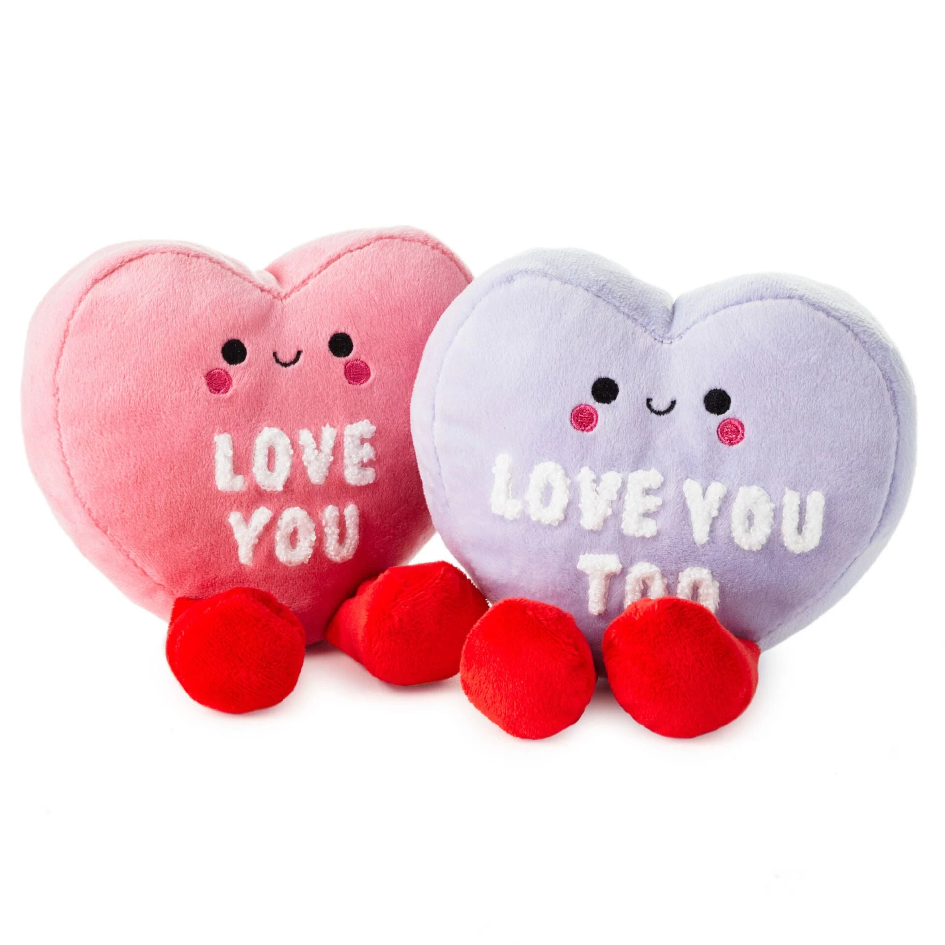 Hallmark Better Together Conversation Hearts Magnetic Plush, 4.75" 3 Hallmark Better Together Conversation Hearts Magnetic Plush, 4.75"