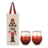 Hallmark Nutcracker Bottle Bag And Stemless Wine Glasses Holiday Gift Bundle, Set Of 3 2 Hallmark Nutcracker Bottle Bag And Stemless Wine Glasses Holiday Gift Bundle, Set Of 3 -Toy Store 1XKT5075