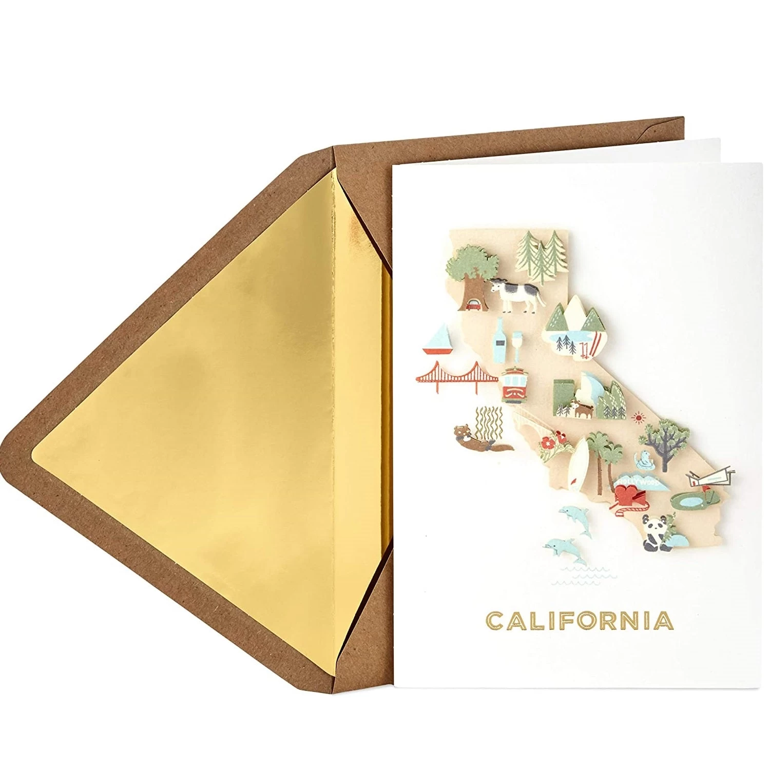 Hallmark California State 3-Dimensional Signature Greeting Card 3 Hallmark California State 3-Dimensional Signature Greeting Card