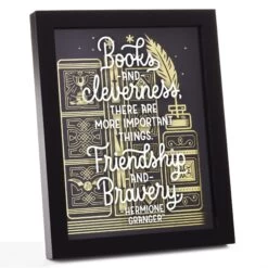 Hallmark Harry Potter™ Friendship And Bravery Hermione Granger™ Framed Quote Sign, 8" X 10"