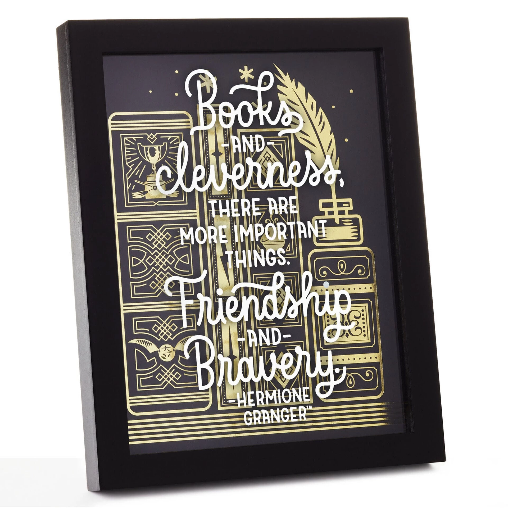 Hallmark Harry Potter™ Friendship And Bravery Hermione Granger™ Framed Quote Sign, 8" X 10" 3 Hallmark Harry Potter™ Friendship And Bravery Hermione Granger™ Framed Quote Sign, 8" X 10"