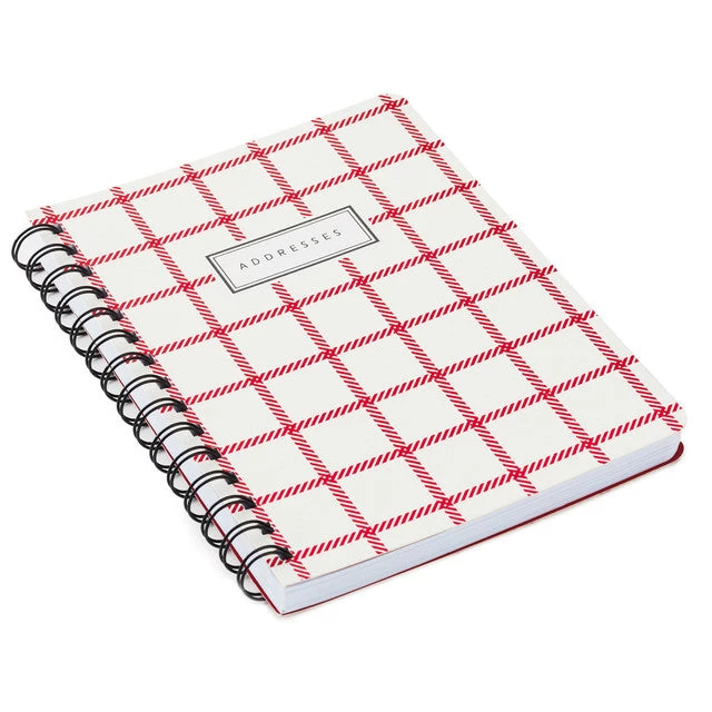 Hallmark White And Red Plaid Address Book 3 Hallmark White And Red Plaid Address Book