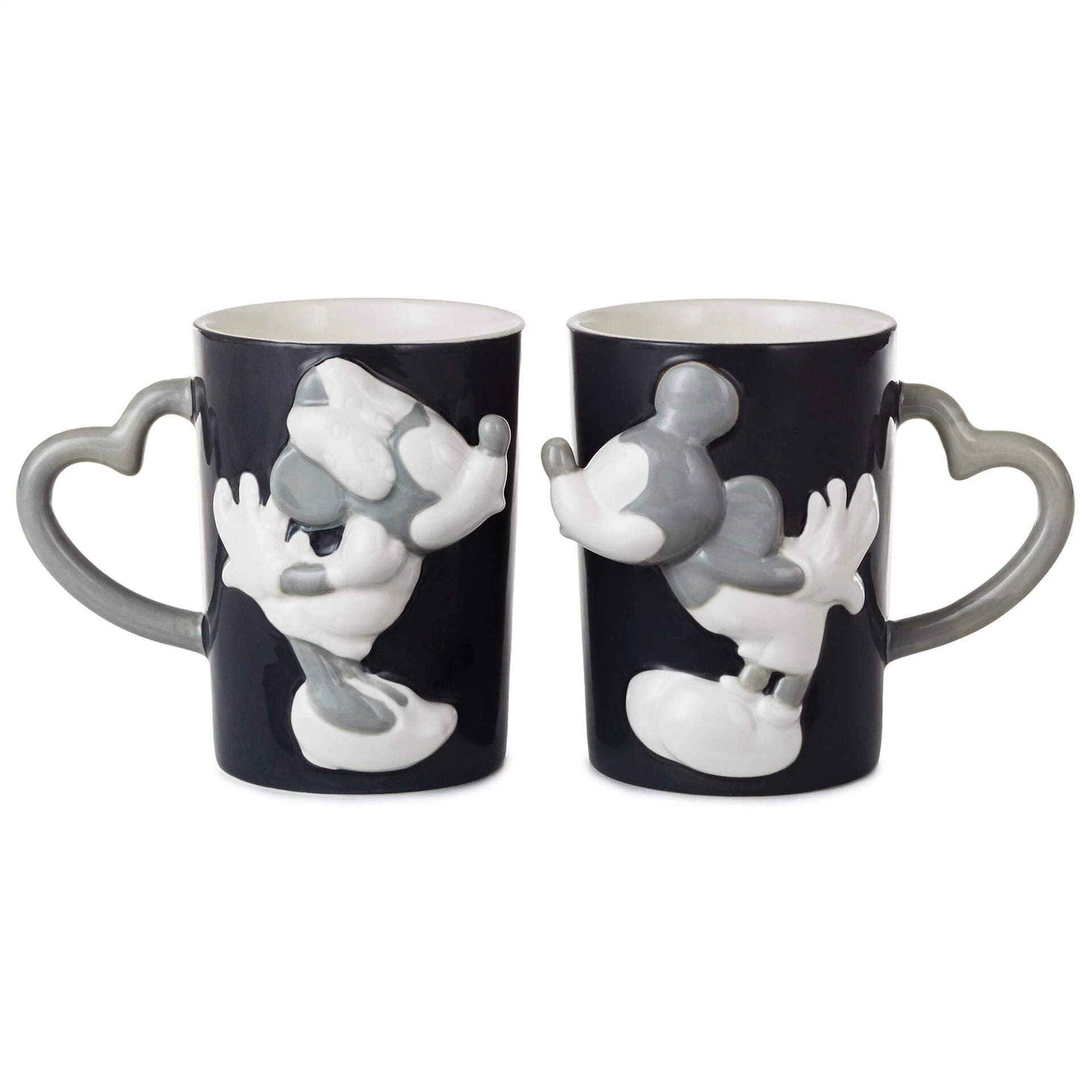 Hallmark Disney Mickey And Minnie Kissyface Mugs, Set Of 2 3 Hallmark Disney Mickey And Minnie Kissyface Mugs, Set Of 2