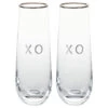 Hallmark XO Stemless Champagne Flutes, Set Of 2 2 Hallmark XO Stemless Champagne Flutes, Set Of 2 -Toy Store ERL1188 01