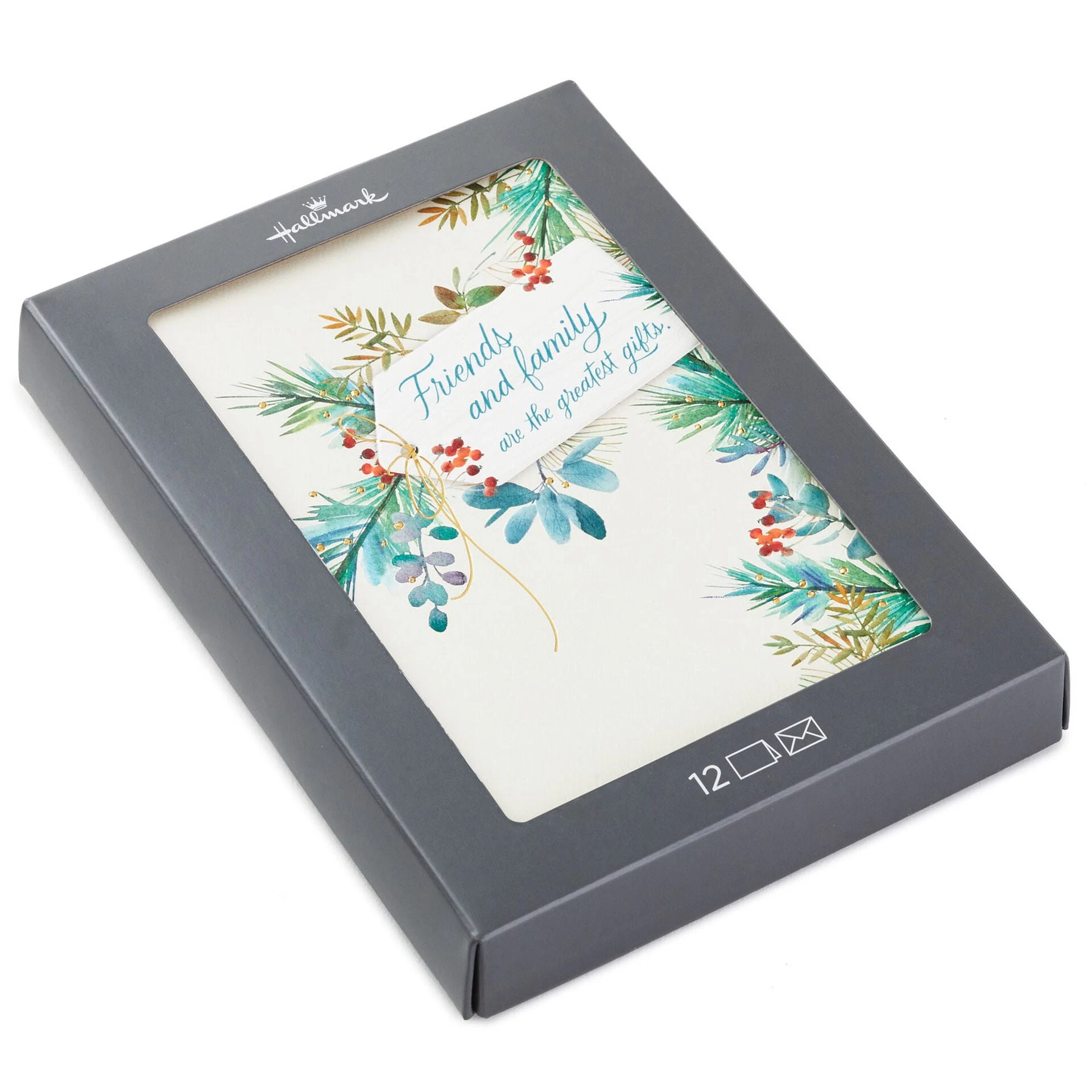 Hallmark Evergreen Branches Greatest Gifts Boxed Christmas Cards, Pack Of 12 3 Hallmark Evergreen Branches Greatest Gifts Boxed Christmas Cards, Pack Of 12