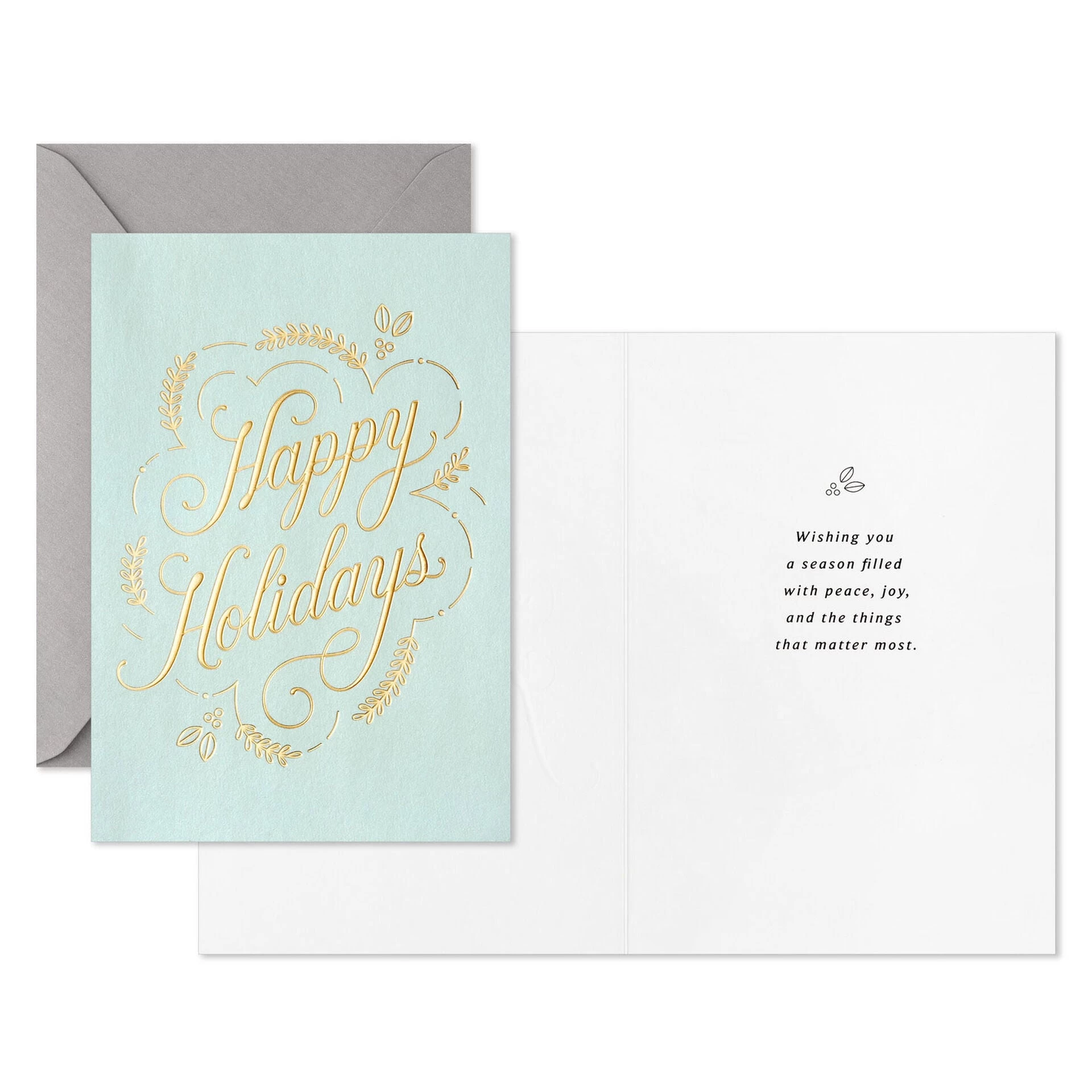 Hallmark Gold And Green Boxed Christmas Cards, Pack Of 16 4 Hallmark Gold And Green Boxed Christmas Cards, Pack Of 16 - Image 2