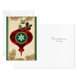 Hallmark Holly And Ornament Boxed Christmas Cards, Pack Of 40 -Toy Store Holly and Ornament Bulk Boxed Christmas Cards 1BXX1026 04