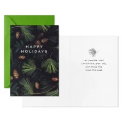Hallmark Pine Boughs On Black Packaged Christmas Cards, Set Of 5 -Toy Store Pine Boughs on Black Packaged Christmas Cards 1XPX1328 03
