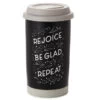 Hallmark Rejoice Repeat Ceramic Travel Mug 12 Oz. -Toy Store SNN1065 01