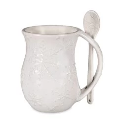 Snowflake Hand-Warming Mug With Spoon