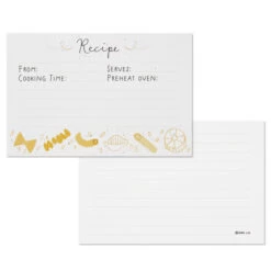 Hallmark Pasta Recipe Cards, Pack Of 36