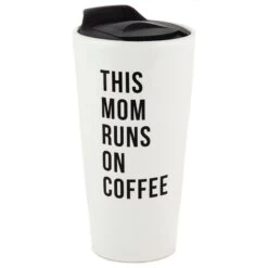 Hallmark This Mom Runs On Coffee Travel Mug, 10 Oz.