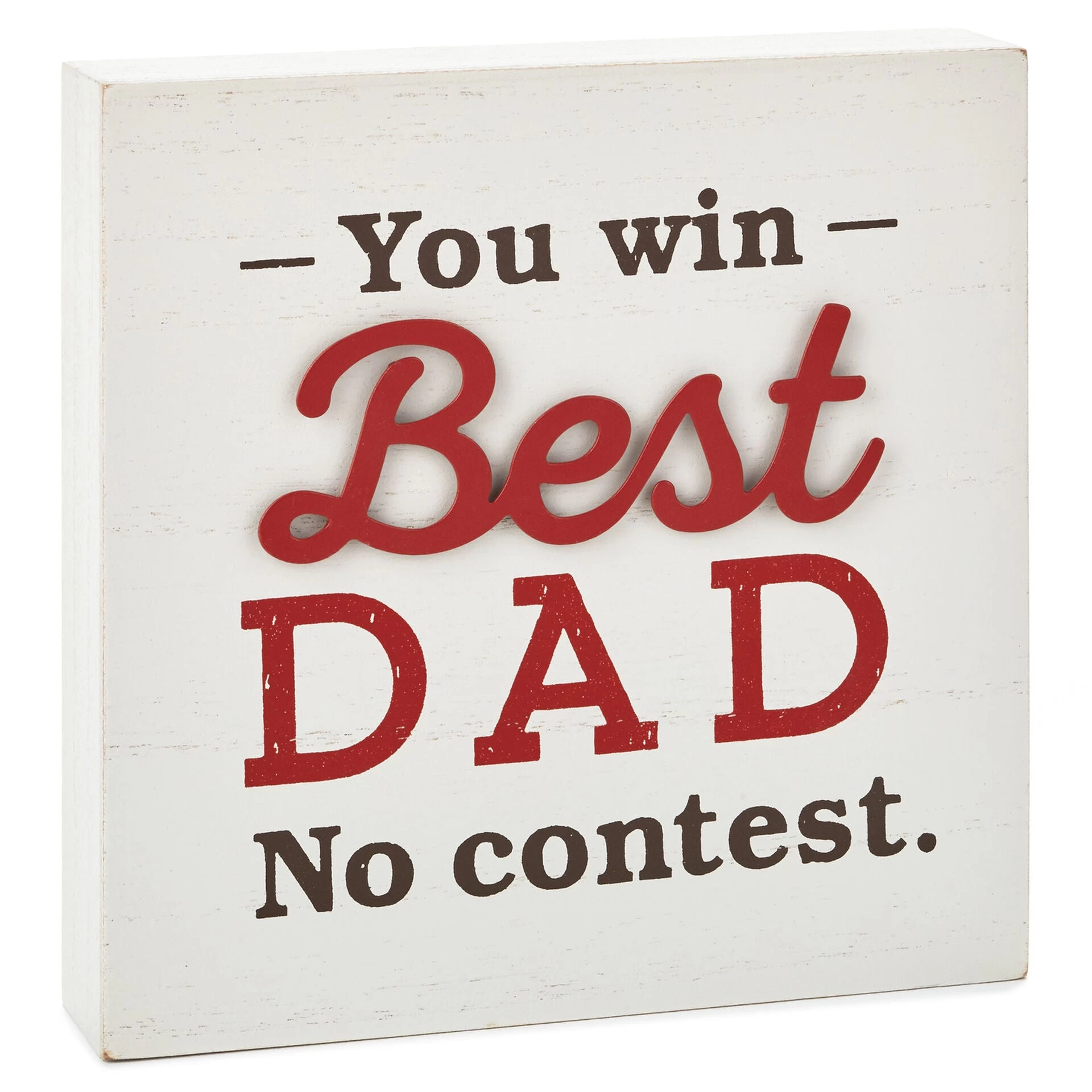 Hallmark You Win Best Dad Wood Quote Sign, 6x6 3 Hallmark You Win Best Dad Wood Quote Sign, 6x6