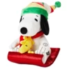Hallmark Peanuts® Sledding Snoopy And Woodstock Musical Plush With Motion, 10" -Toy Store snoopysled